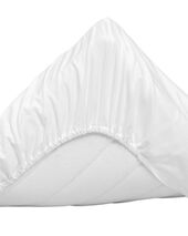 Sateen double fitted sheet 180x200, taupe beige