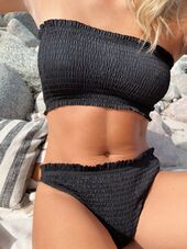 Skin lobster bikini brief, black