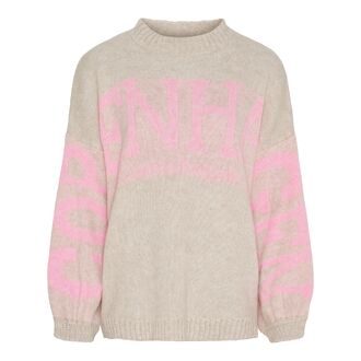 Aria knit, beige/pink