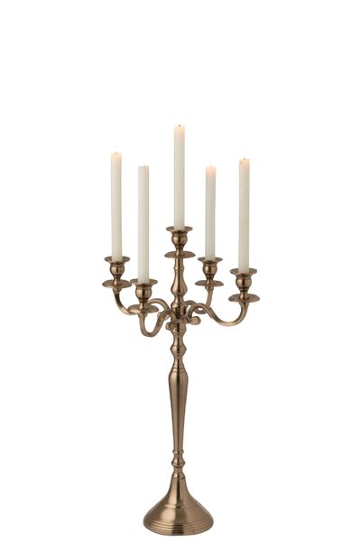 Candle holder aluminium 63cm, rose gold
