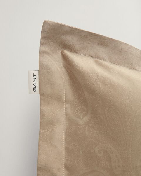 Jacquard Paisley pillow case, cold beige