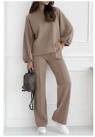 Viscose Sweatshirt & pants set, Taupe