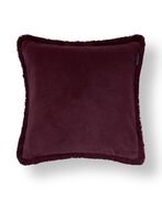 Fringle organic cotton velvet pillow cover 50x50, fig