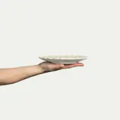 Oyster plate 20cm, sand
