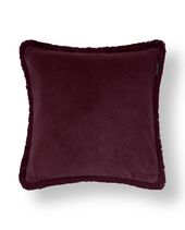 Fringle organic cotton velvet pillow cover 50x50, fig