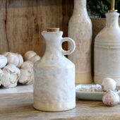 Jug with cork stopper, cream