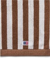 Striped terry towel 30x50, fudge/snow white