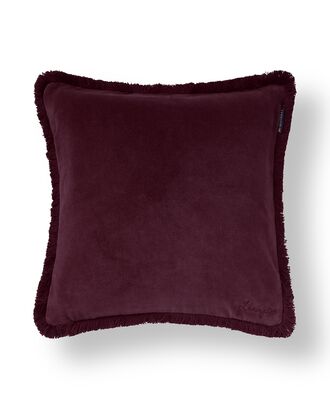 Fringle organic cotton velvet pillow cover 50x50, fig