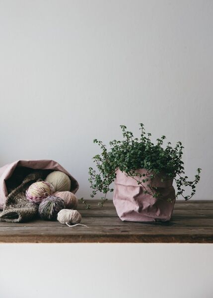 Uashmama paperipussi S, vaaleanpunainen