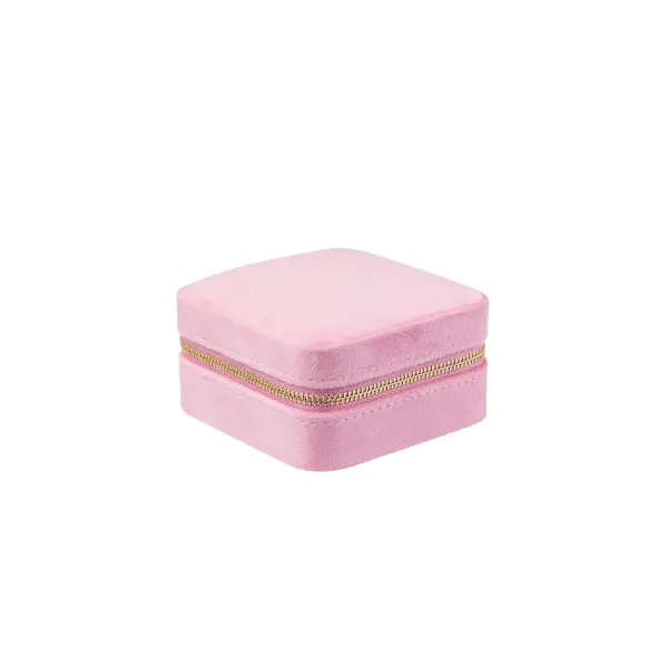 Velvet jewellery box mini, bubblegum pink