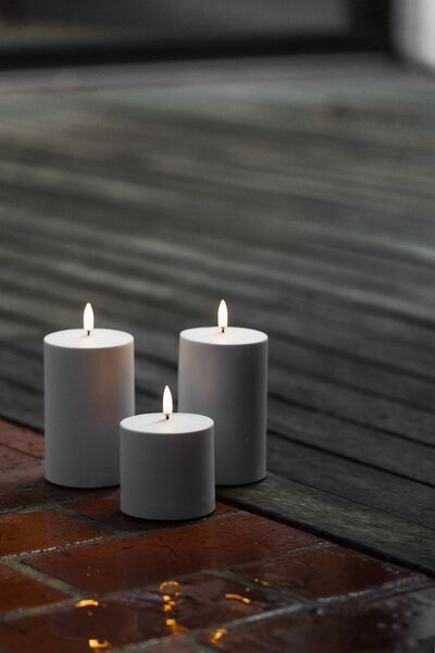 Outdoor led candle 7,8cm, white