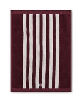 Striped terry towel 30x50, fig/snow white