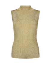 Imanja high neck knit top, gold