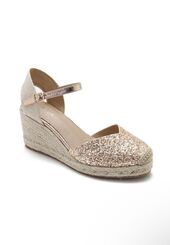 Espadrillo glitter, champagne