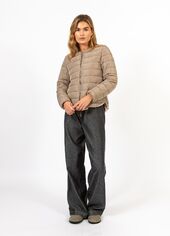 Asta quilted slim jacket, sand