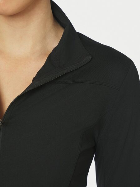 Nolana zip blouse, black
