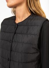 Asta quilted vest, black