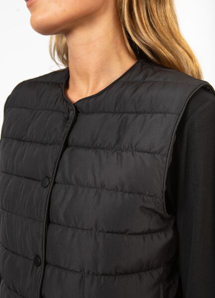 Asta quilted vest, black