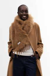 Aurora scarf 35x160, seepia