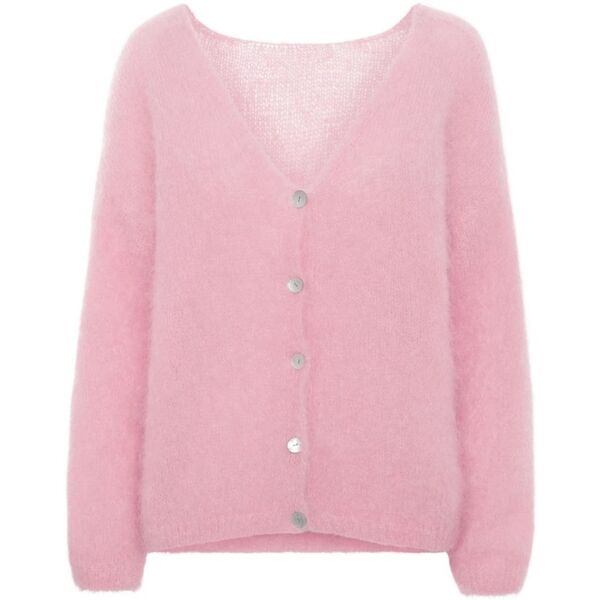 Cornelia mohair cardigan, soft berry