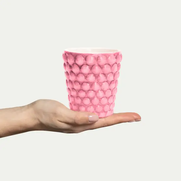 Bubbles mug 8cm, pink