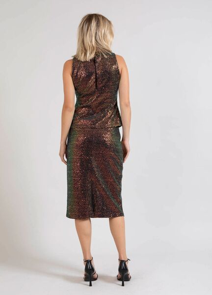 Sequin skirt with lace, multi color