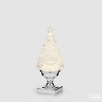 Frosted tree with led 30cm, silver