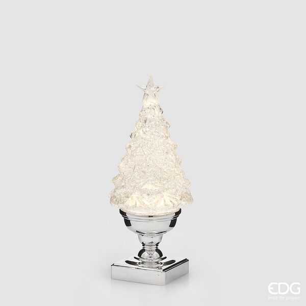 Frosted tree with led 30cm, silver