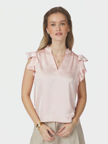 Stella heavy sateen blouse, light pink