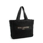 Taleen crochet rive gauche bag, black