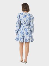 Marise print dress, light blue