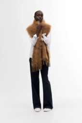 Aurora scarf 35x160, seepia