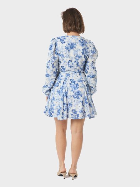 Marise print dress, light blue