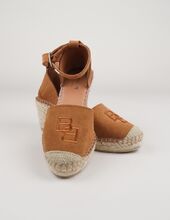 Palma suede midi heel espadrillos, desert sand