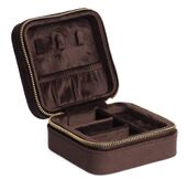 Velvet jewellery box mini, chocolate brown