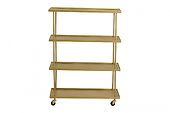 Kamo trolley with 4 shelves, golden