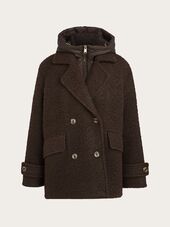 Avril short coat, dark chocolate