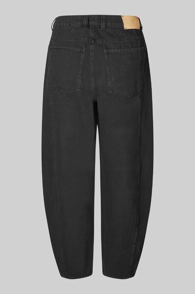 Loana denim barrel jeans, black