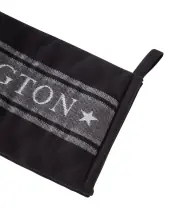 Icons cotton jacquard star mitten, black/white