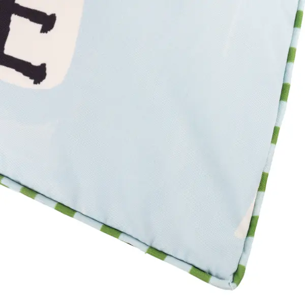 Mediterranean olive ourdoor cushion 43x43, olive/blue