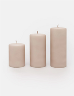 Velvet pilar candle 15x7, stone