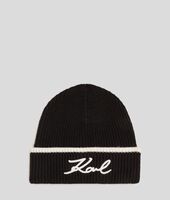 K/Signature beanie, black/white