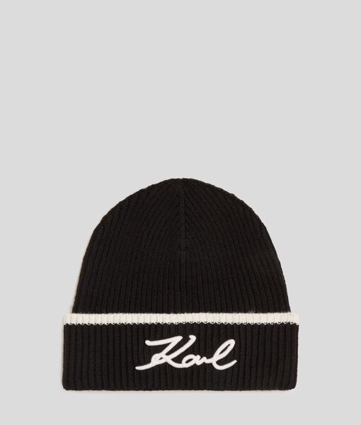 K/Signature beanie, black/white