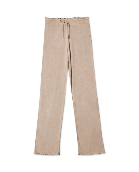 Jersey pajama set, light beige melange