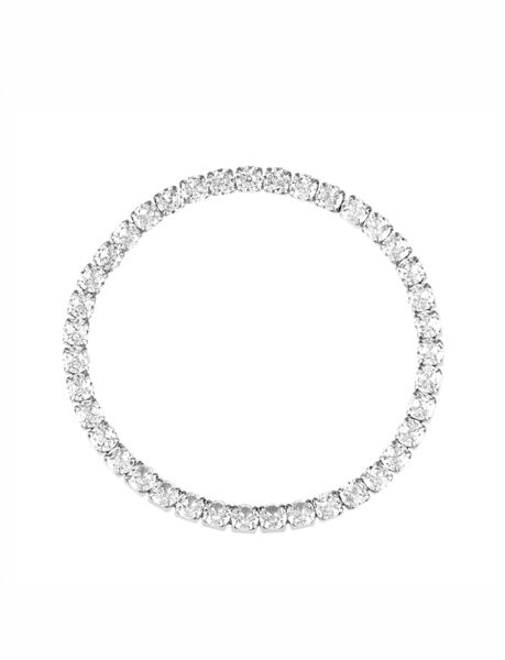Elastic tennis bracelet, silver