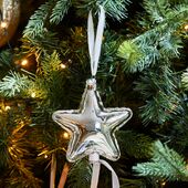 Balloon star ornament silver S