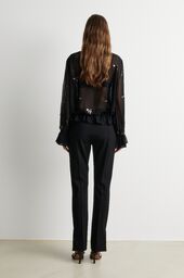 Luma sequin blouse, black