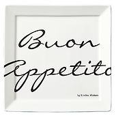 Buon appetito square plate 26x26