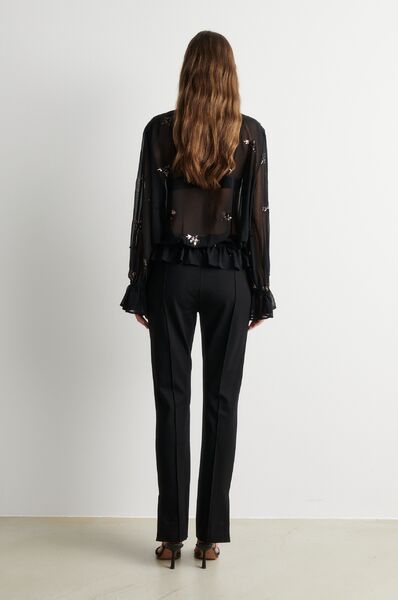 Luma sequin blouse, black