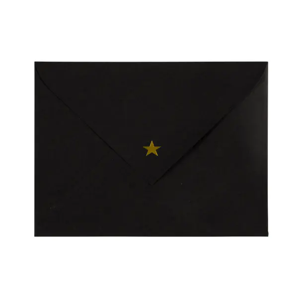 With love card, black with gold